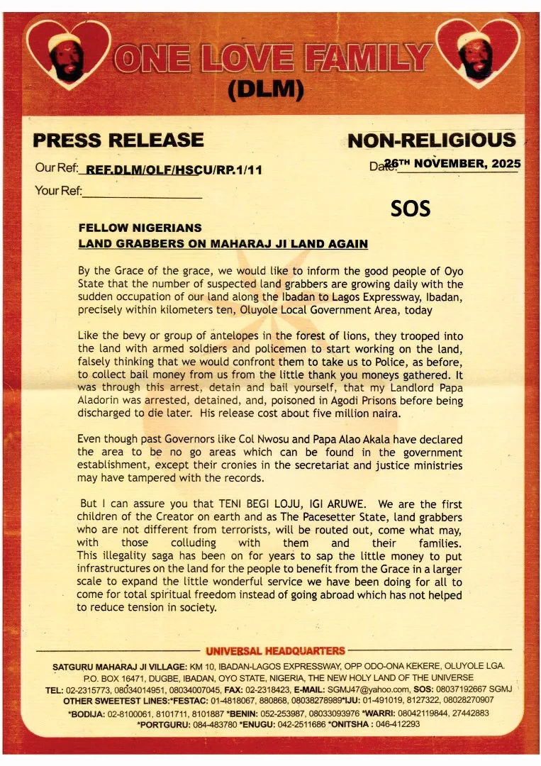 Follow Nigerians Land Grabbers On Maharaj Ji Land Again